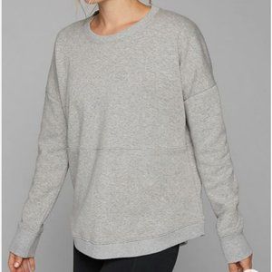 Athleta Cozy Karma Crew Neck Sweater Grey